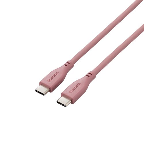 USB Type-C to USB Type-Cケーブル/USB Power Delivery対応/なめらか/1.0m/モーブブラウン
