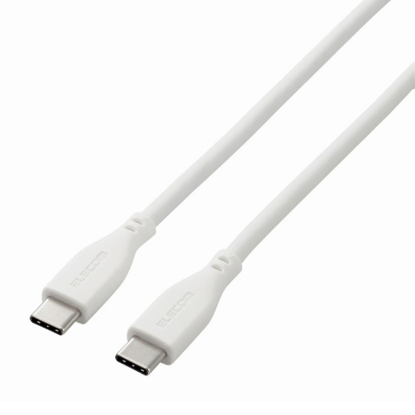 USB Type-C to USB Type-Cケーブル/USB Power Delivery対応/なめらか/2.0m/ホワイト