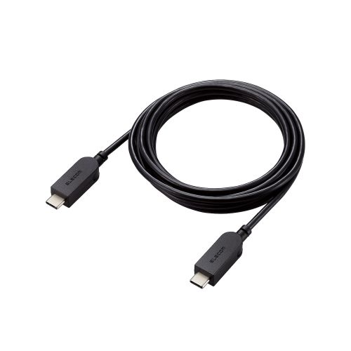 USB Type-C to USB Type-Cケーブル/USB Power Delivery対応/スイングコネクター/左右90度回転/2.0m/ブラック