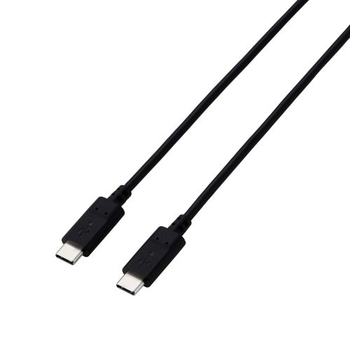 USB Type-C to USB Type-Cケーブル/USB Power Delivery対応/60W対応/スタンダード/2本入/1.0m/ブラック