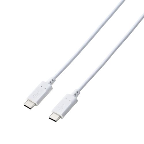 USB Type-C to USB Type-Cケーブル/USB Power Delivery対応/60W対応/スタンダード/2本入/1.0m/ホワイト
