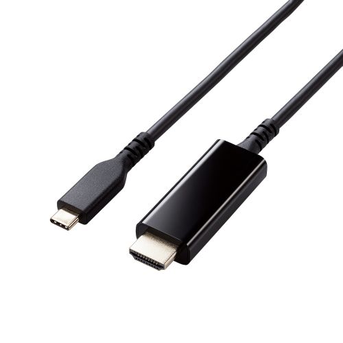 映像変換ケーブル/USB Type-C - HDMI/ミラーリング対応/60Hz/高耐久/2.0m/ブラック