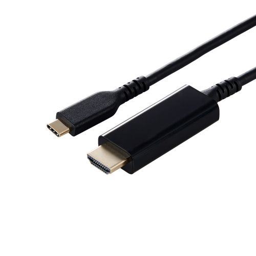 映像変換ケーブル/USB Type-C-HDMI/ミラーリング対応/60Hz/高耐久/3.0m/ブラック