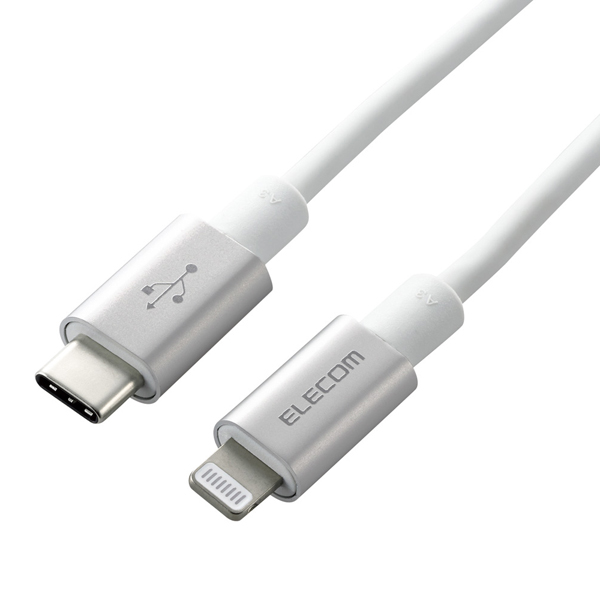 USB-C to Lightningケーブル/準高耐久/1.0m/シルバー