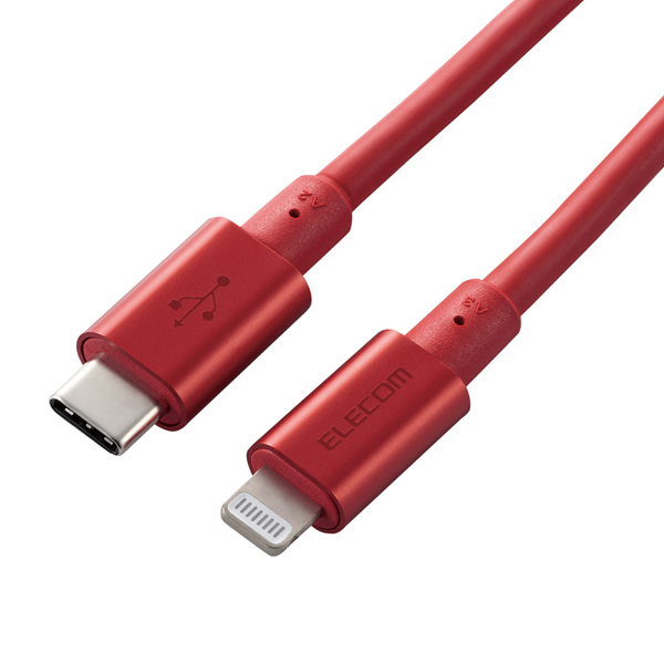 USB-C to Lightningケーブル/準高耐久/2.0m/レッド