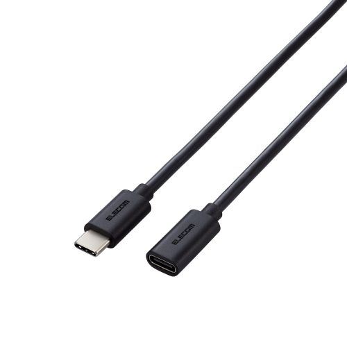 USB2.0延長ケーブル/C-Cメスタイプ/USB Power Delivery対応/ノーマル/1.0m/ブラック