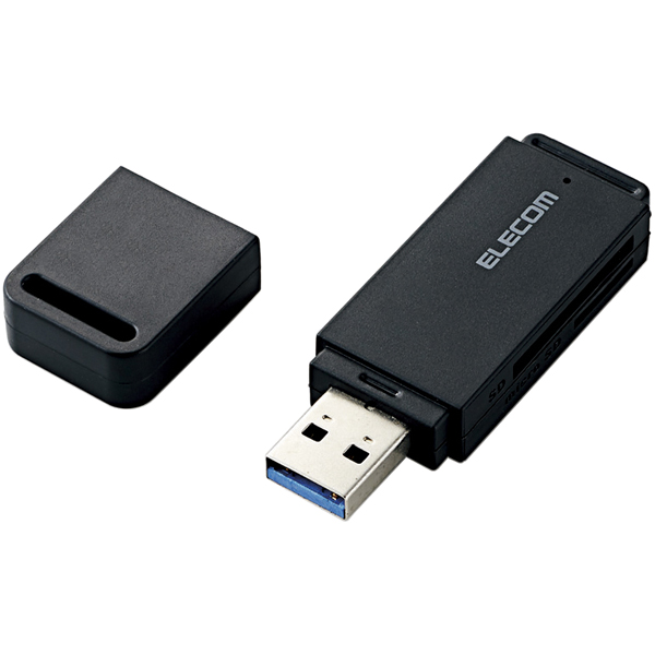 メモリリーダライタ/USB3.0対応/直挿し/SD系専用/ブラック