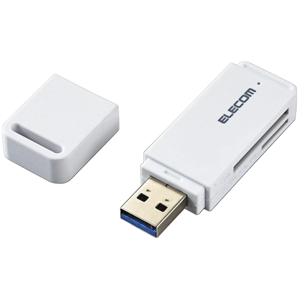 メモリリーダライタ/USB3.0対応/直挿し/SD系専用/ホワイト