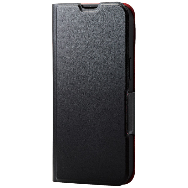 iPhone 13 Pro用レザーケース/手帳型/UltraSlim/薄型/磁石付き/ブラック