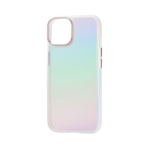 iPhone 14用ハイブリッドケース/&Me/オーロラ/ストラップシート付属/ホワイト