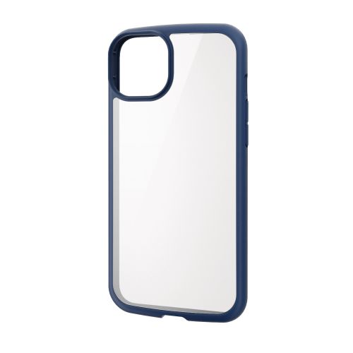 iPhone 14 Plus用ハイブリッドケース/TOUGH SLIM LITE/フレームカラー/背面クリア/ネイビー