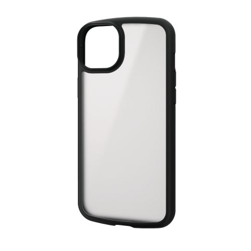 iPhone 14 Plus用ハイブリッドケース/TOUGH SLIM LITE/フレームカラー/背面クリア/シルキークリア/ブラック
