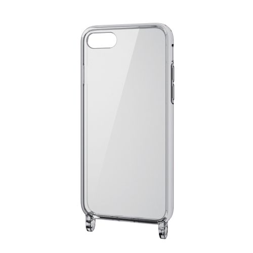 iPhone SE 第3世代/SE 第2世代/8/7用ハイブリッドケース/スマホショルダーストラップホール付き/クリア