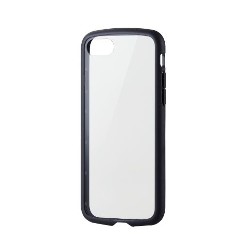 iPhone SE 第3世代/SE 第2世代/8/7用ハイブリッドケース/TOUGH SLIM LITE/フレームカラー/背面クリア/背面ガラス/ブラック