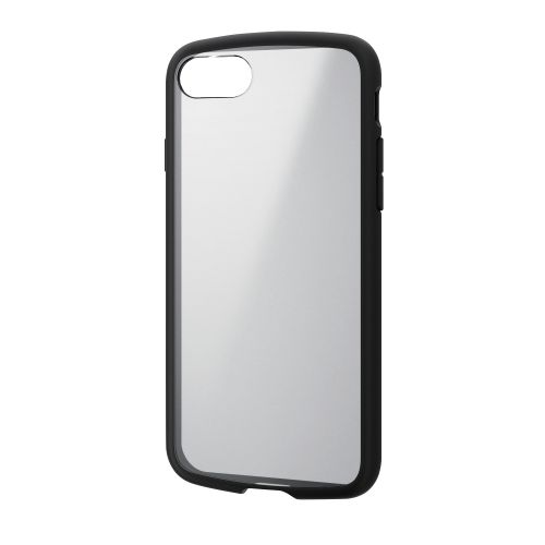 iPhone SE 第3世代/SE 第2世代/8/7用ハイブリッドケース/TOUGH SLIM LITE/フレームカラー/背面クリア/シルキークリア/ブラック