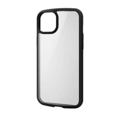 iPhone 15 Plus用ハイブリッドケース/TOUGH SLIM LITE/フレームカラー/背面クリア/ストラップシート付属/ブラック