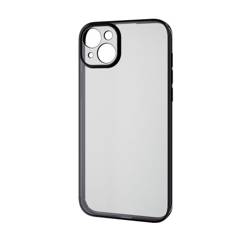 iPhone 15 Plus用ソフトケース/極限保護/メタリック加工/メタリックブラック