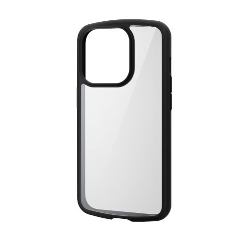 iPhone 15 Pro用ハイブリッドケース/TOUGH SLIM LITE/フレームカラー/背面クリア/ストラップシート付属/ブラック