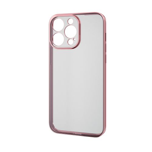 iPhone 15 Pro Max用ソフトケース/極限保護/メタリック加工/ピンクゴールド