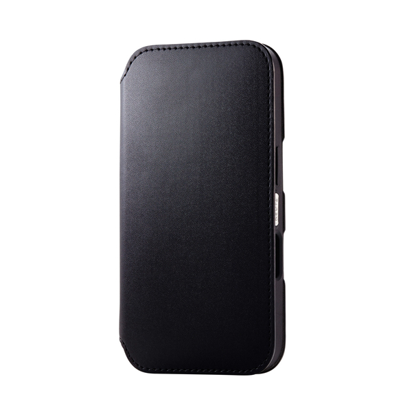 iPhone 16用レザーケース/手帳型/耐衝撃/NEUTZ/磁石付き/ブラック