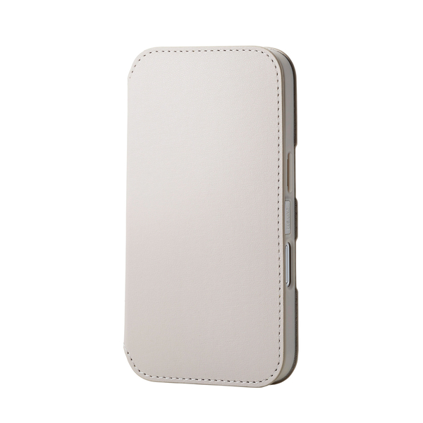 iPhone 16用レザーケース/手帳型/耐衝撃/NEUTZ/磁石付き/グレージュ