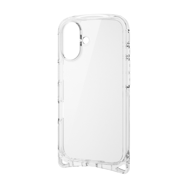 iPhone 16用ハイブリッドケース/TOUGH SLIM LITE/ストラップホール付き/クリア