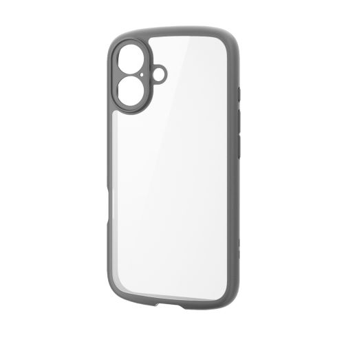 iPhone 16/ハイブリッドケース/TOUGH SLIM LITE/フレームカラー/背面クリア/極限保護/ブラック