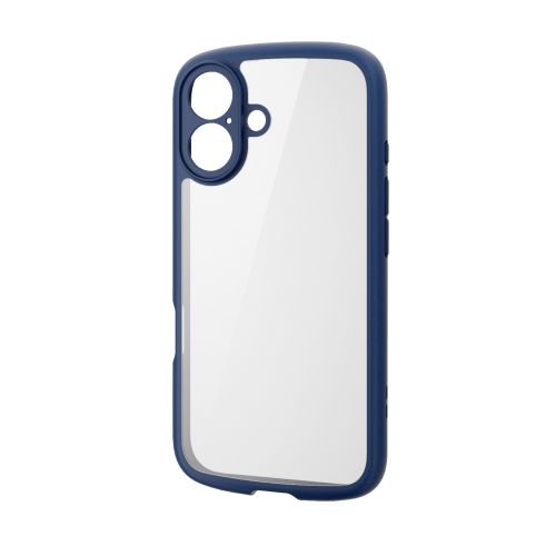 iPhone 16/ハイブリッドケース/TOUGH SLIM LITE/フレームカラー/背面クリア/極限保護/ネイビー