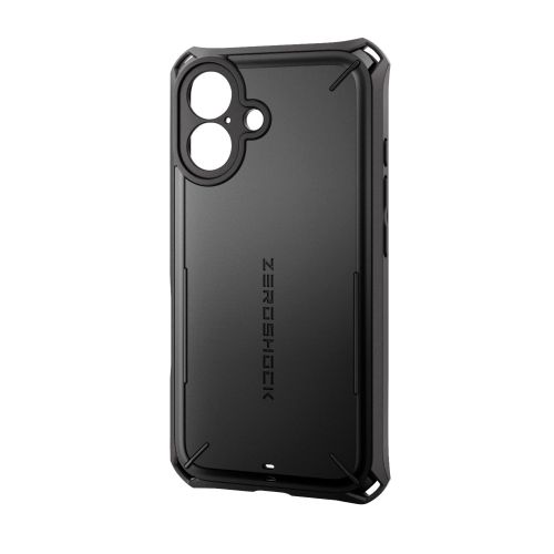iPhone 16/ハイブリッドケース/ZEROSHOCK Solid/極限保護/ブラック