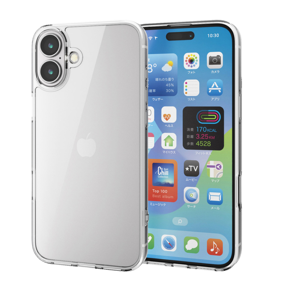 iPhone 16 Plus用ハイブリッドケース/ガラス/クリア