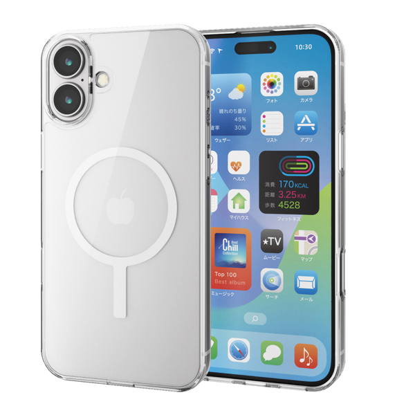 iPhone 16 Plus用ハイブリッドケース/MAGKEEP/ホワイト