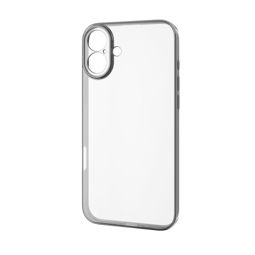 iPhone 16 Plus/ソフトケース/極限保護/メタリック加工/メタリックブラック