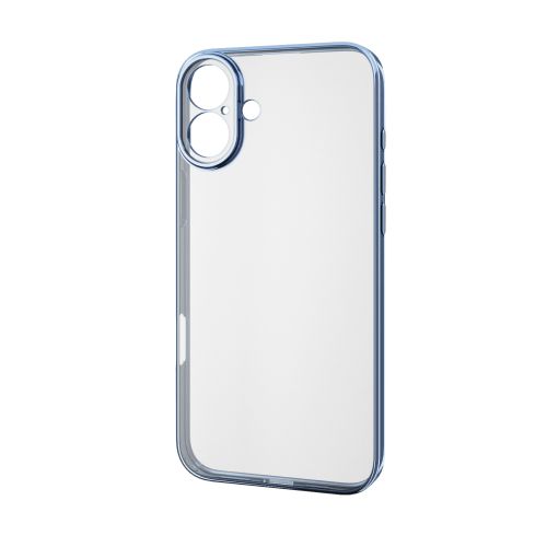 iPhone 16 Plus/ソフトケース/極限保護/メタリック加工/メタリックペールブルー