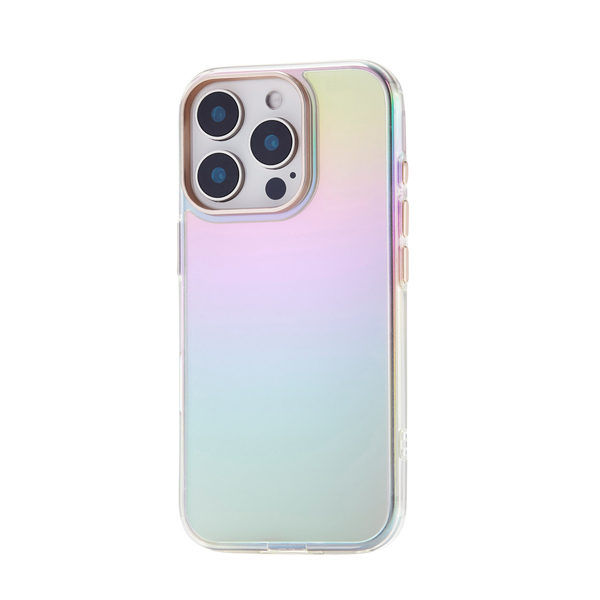 iPhone 16 Pro用ハイブリッドケース/&Me/オーロラ/ストラップシート付属/クリア