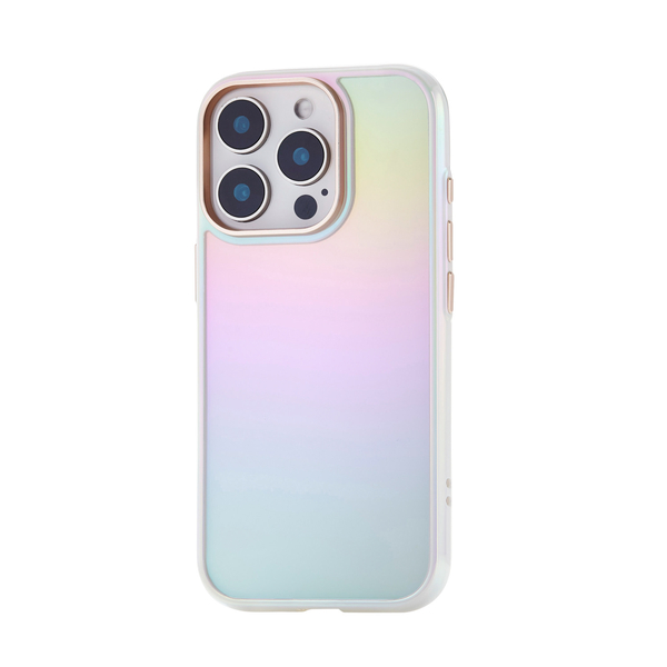 iPhone 16 Pro用ハイブリッドケース/&Me/オーロラ/ストラップシート付属/ホワイト