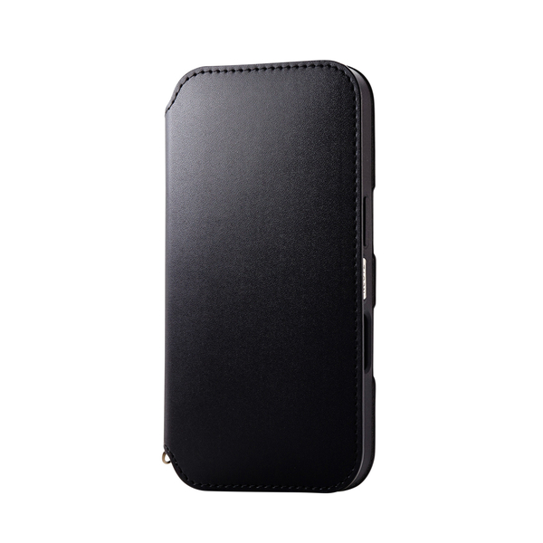 iPhone 16 Pro用レザーケース/手帳型/耐衝撃/NEUTZ/磁石付き/ブラック