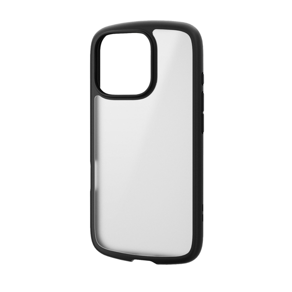 iPhone 16 Pro用ハイブリッドケース/TOUGH SLIM LITE/フレームカラー/背面クリア/シルキークリア/ストラップシート付属/ブラック