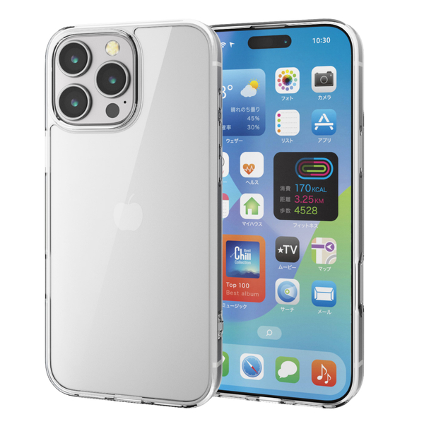 iPhone 16 Pro Max用ハイブリッドケース/ガラス/クリア