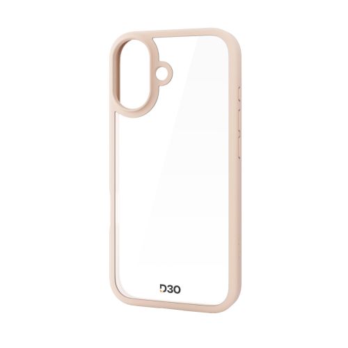 iPhone 17/ハイブリッドケース/D3O/フレームカラー/メタルステッカー付/ベージュ