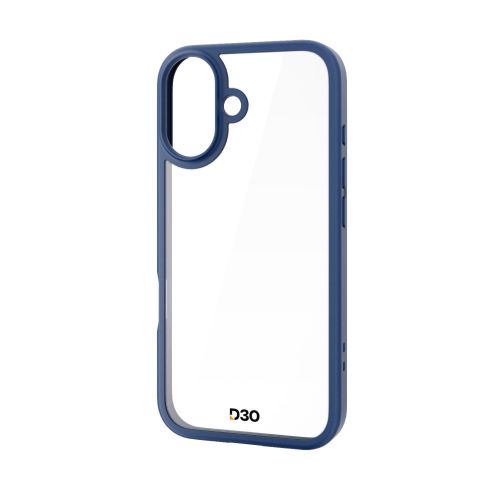 iPhone 17/ハイブリッドケース/D3O/フレームカラー/メタルステッカー付/ネイビー