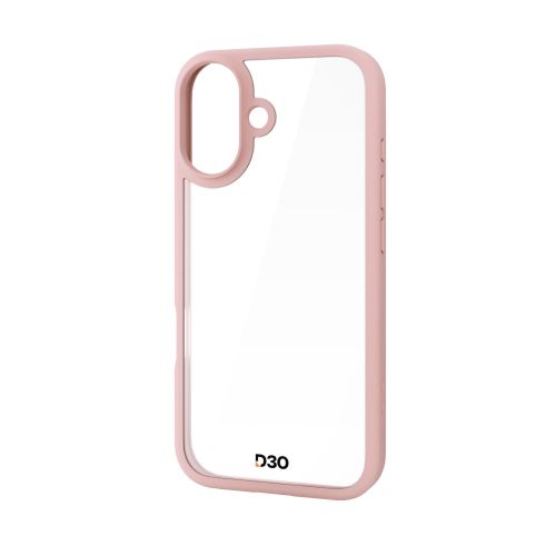 iPhone 17/ハイブリッドケース/D3O/フレームカラー/メタルステッカー付/ピンク