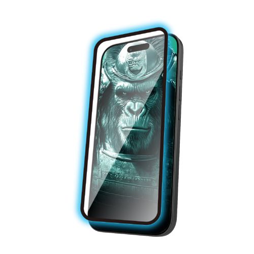 iPhone 17/ガラスフィルム/フレーム付き/ゴリラ/サムライ/ブルーライトカット/超簡単貼り付けツール