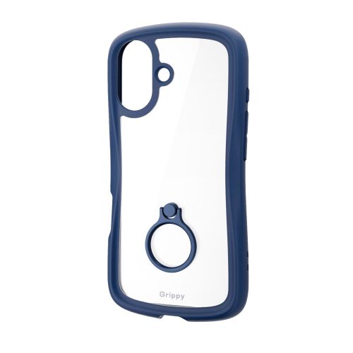 iPhone 17/Grippy/フレームカラー/リング付/ネイビー