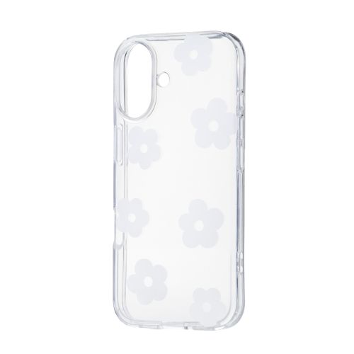 iPhone 17/ソフトケース/IMLフラワー/ホワイト