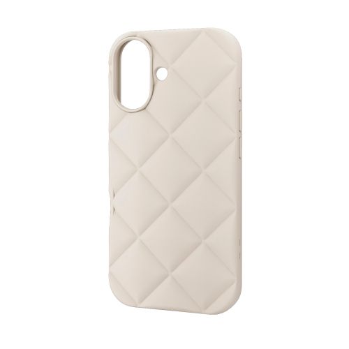 iPhone 17/ソフトケース/キルティング/ベージュ