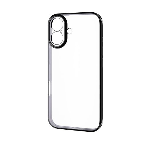 iPhone 17/ソフトケース/極限/メタリック/メタルステッカー付/メタリックブラック