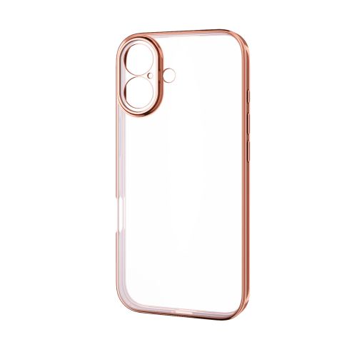 iPhone 17/ソフトケース/極限/メタリック/メタルステッカー付/メタリックブラウン