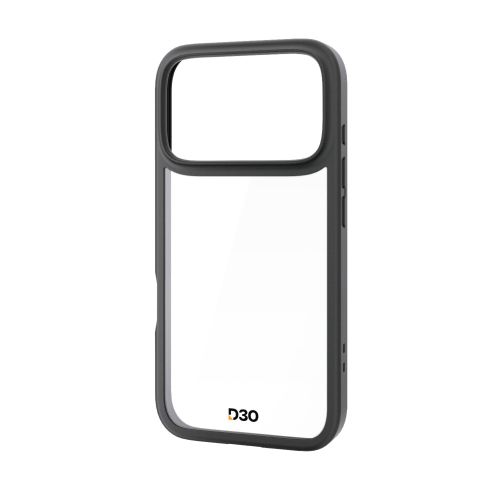 iPhone 17 Pro/ハイブリッドケース/D3O/フレームカラー/メタルステッカー付/ブラック