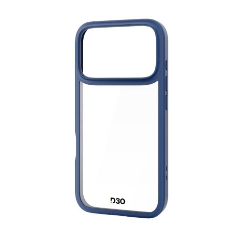 iPhone 17 Pro/ハイブリッドケース/D3O/フレームカラー/メタルステッカー付/ネイビー