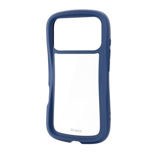 iPhone 17 Pro/Grippy/フレームカラー/メタルステッカー付/ネイビー